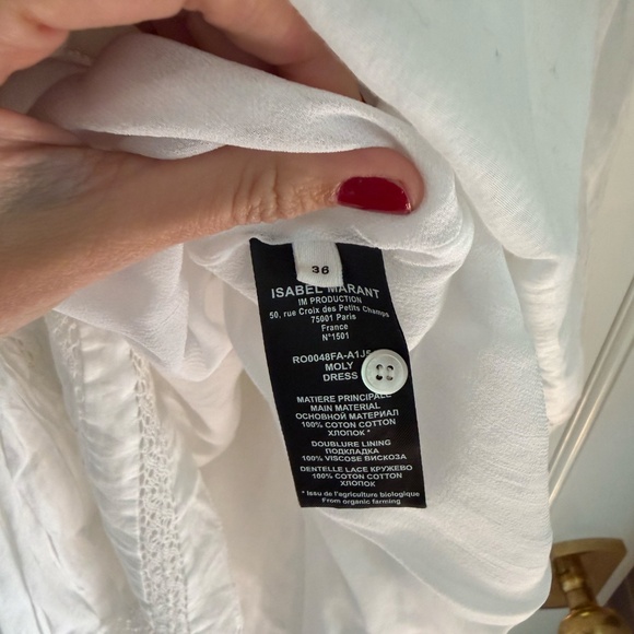 ISABEL MARANT ETOILE  Moly Lace-Trimmed Cotton-Voile Mini Dress - Picture 7 of 8